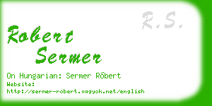 robert sermer business card