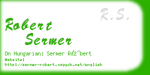 robert sermer business card